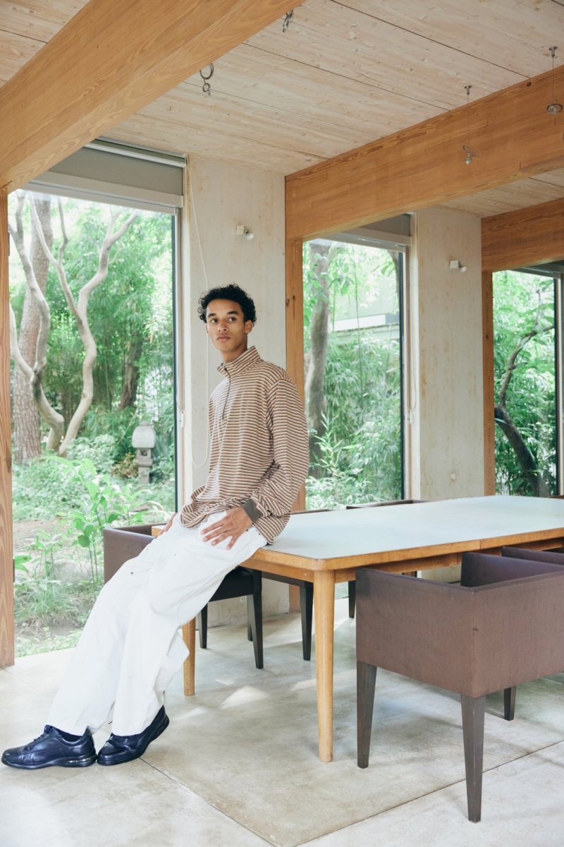 画像6: COMFORTABLE REASON | MULTI BOARDER L/S STAND ZIP  - ORANGE (6)