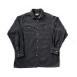 画像1: COMFORTABLE REASON " FADE DENIM SHIRTS " - BLACK (1)