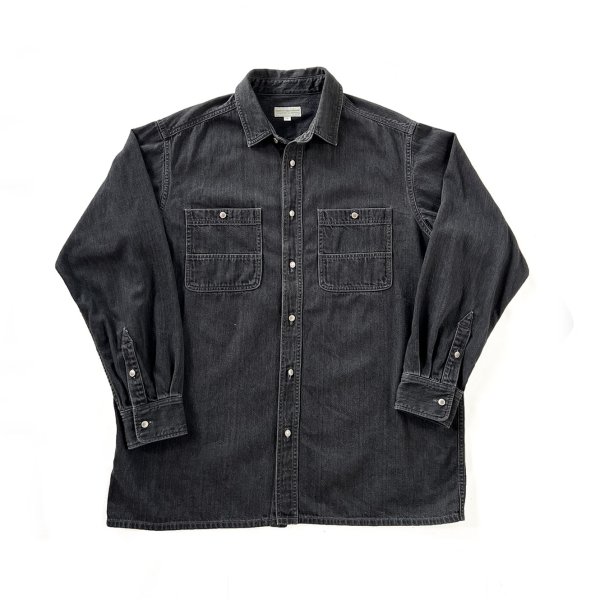 画像1: COMFORTABLE REASON " FADE DENIM SHIRTS " - BLACK (1)