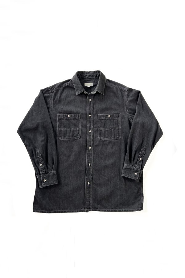 画像2: COMFORTABLE REASON " FADE DENIM SHIRTS " - BLACK (2)