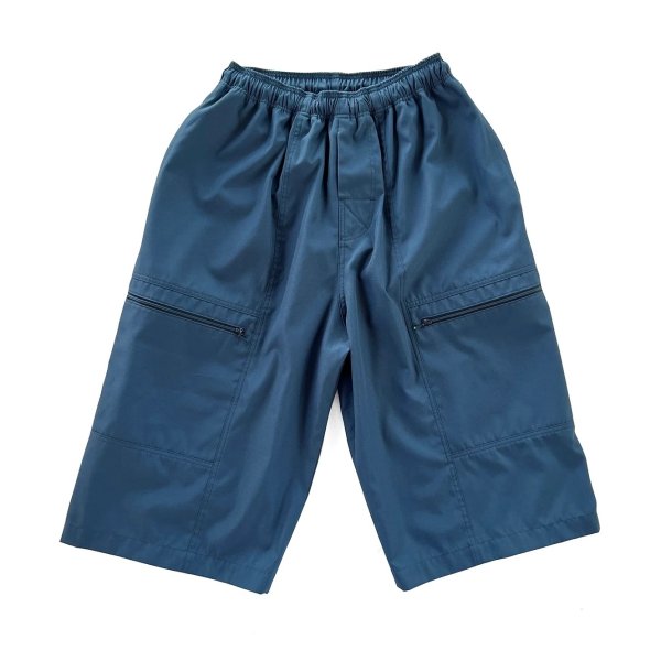 画像1: COMFORTABLE REASON " CROPPED SHORTS " - WORK BLUE (1)