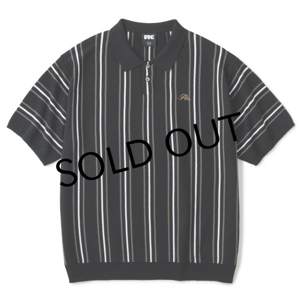 画像1: FTC " STRIPE KNIT POLO " - BLACK (1)