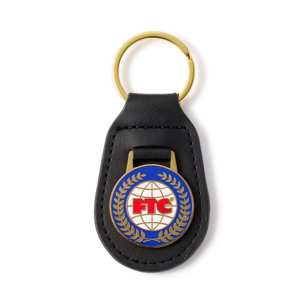 画像1: FTC " EMBLEM LEATHER KEYCHAIN " - BLACK (1)