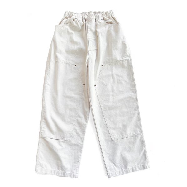 画像1: COMFORTABLE REASON " DOUBLE KNEE PIGUMENT PANT " - WHITE (1)
