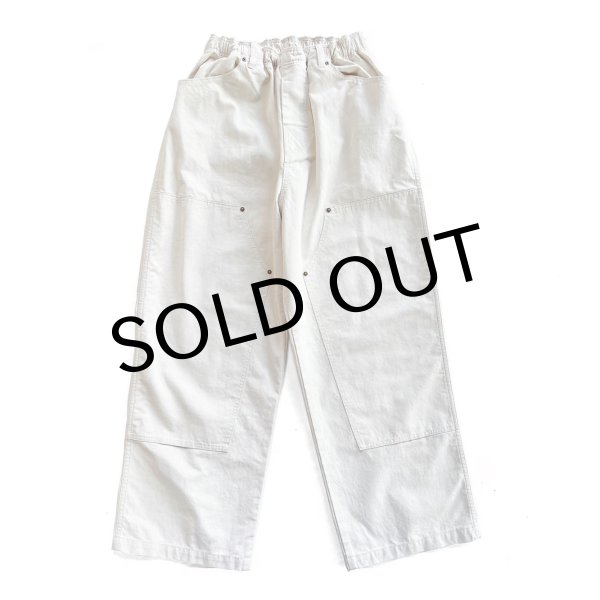 画像1: COMFORTABLE REASON " DOUBLE KNEE PIGUMENT PANT " - WHITE (1)