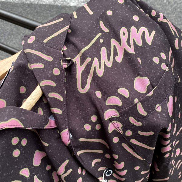 画像2: EVISEN " SHRIMP CHIRASHI STRETCH SHIRT " - BLACK (2)