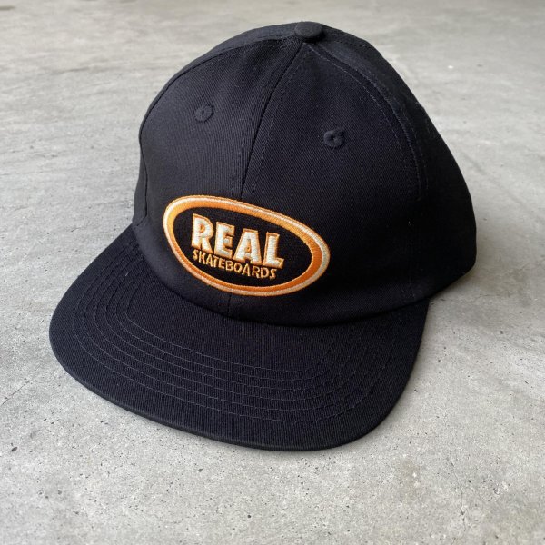 画像1: REAL " OVAL  CAP " - BLACK / CREAM / ORANGE (1)