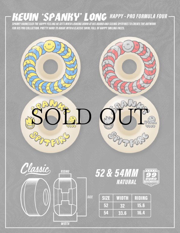 画像5: 【 SPITFIRE WHEELS 】 " FORMULA FOUR / KEVIN SPANKY LONG " - 54MM / CLASSIC 99DU   (5)
