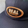 画像2: REAL " OVAL  CAP " - BLACK / CREAM / ORANGE (2)