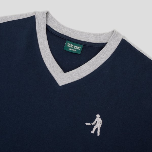 画像2: PASS~PORT.  " WORKERS STRIPE ORGANIC COTTON JERSEY " - NAVY (2)