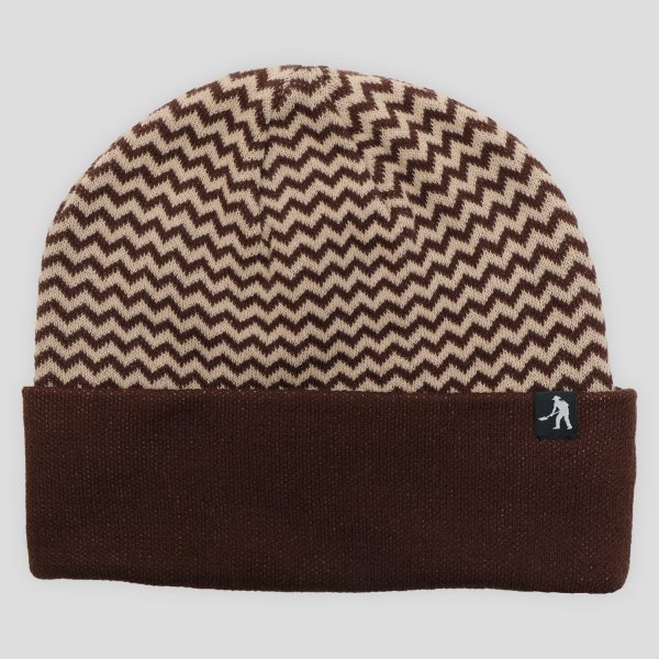 画像1: PASS~PORT.  " ORGANIC COTTON ZIG ZAG BEANIE " - BARK (1)