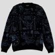 画像1: PASS~PORT.  " EYEBALL KNIT SWEATER " - BLACK / HARBOUR BLUE (1)