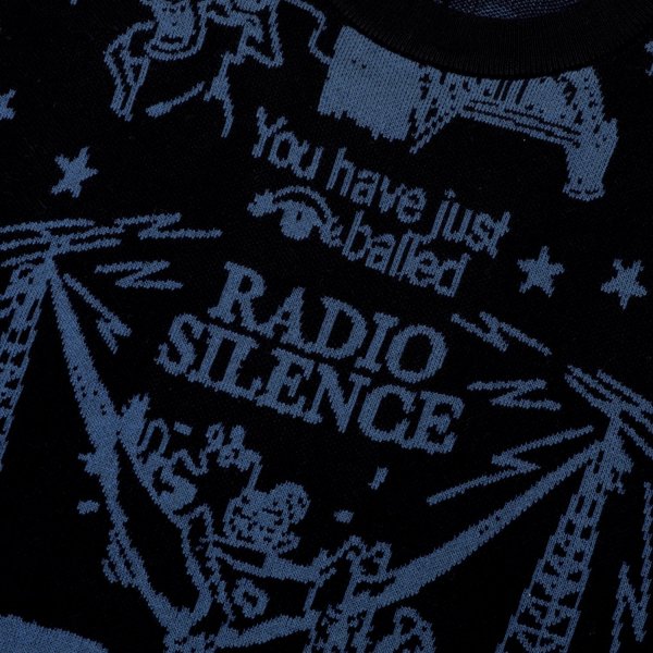 画像3: PASS~PORT.  " EYEBALL KNIT SWEATER " - BLACK / HARBOUR BLUE (3)