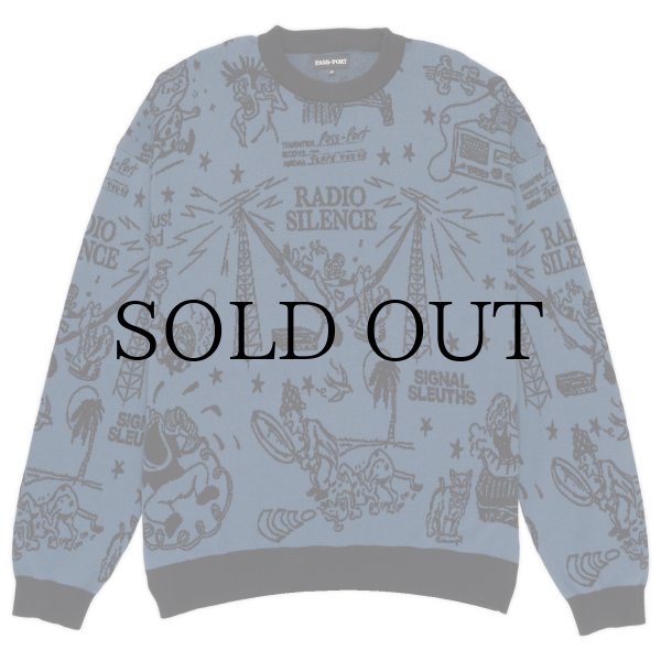 画像1: PASS~PORT.  " EYEBALL KNIT SWEATER " - HARBOUR BLUE / BLACK (1)