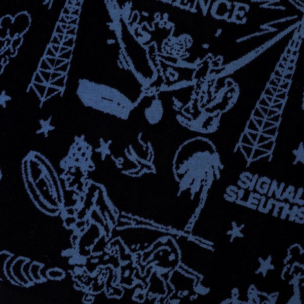 画像2: PASS~PORT.  " EYEBALL KNIT SWEATER " - BLACK / HARBOUR BLUE (2)