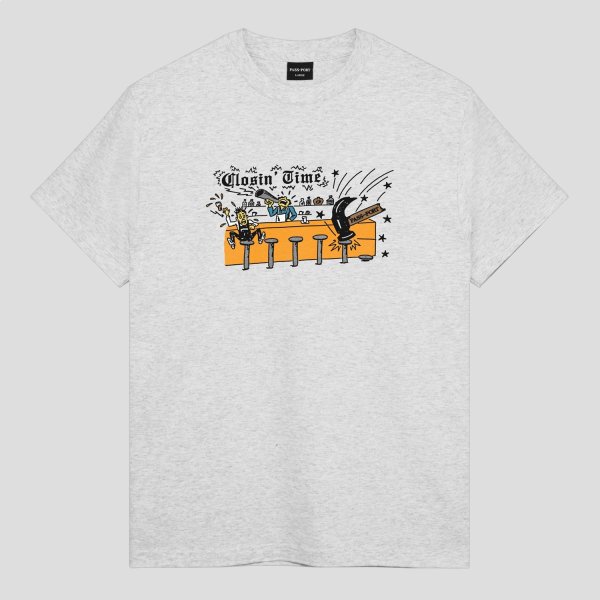 画像1: PASS~PORT.  " CLOSIN' TIME TEE " - ASH (1)