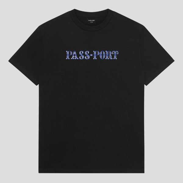 画像1: PASS~PORT.  " GLINT TEE " - BLACK (1)