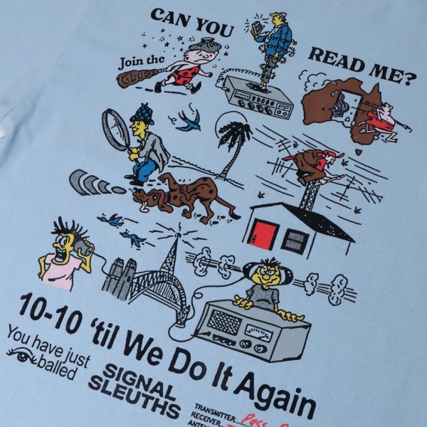 画像4: PASS~PORT.  " RADIO SINILENCE TEE " - STONEWASH BLUE (4)