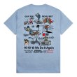 画像2: PASS~PORT.  " RADIO AILENCE TEE " - STONEWASH BLUE (2)