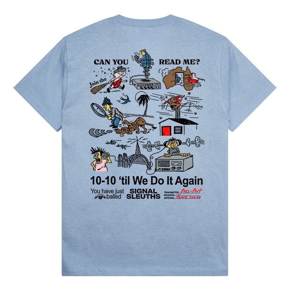 画像2: PASS~PORT.  " RADIO SINILENCE TEE " - STONEWASH BLUE (2)