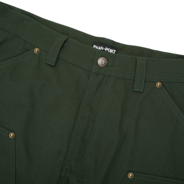 画像2: PASS~PORT.  " RiIPSTOP DOUBLE KNEE DIGGERS CLUB PANT " - DARK GREEN (2)