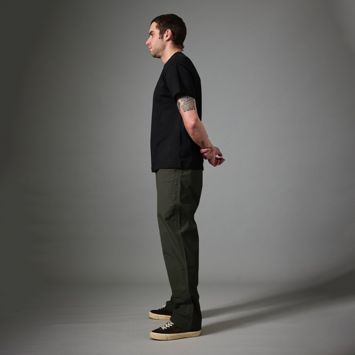 画像8: PASS~PORT.  " RiIPSTOP DOUBLE KNEE DIGGERS CLUB PANT " - DARK GREEN (8)