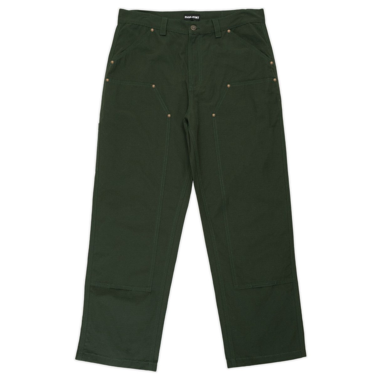 画像1: PASS~PORT.  " RiIPSTOP DOUBLE KNEE DIGGERS CLUB PANT " - DARK GREEN (1)