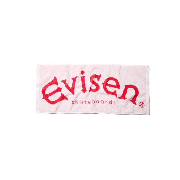 画像1: EVISEN SKATEBOARDS " EVISEN LOGO TOWEL " - WHITE / RED (1)