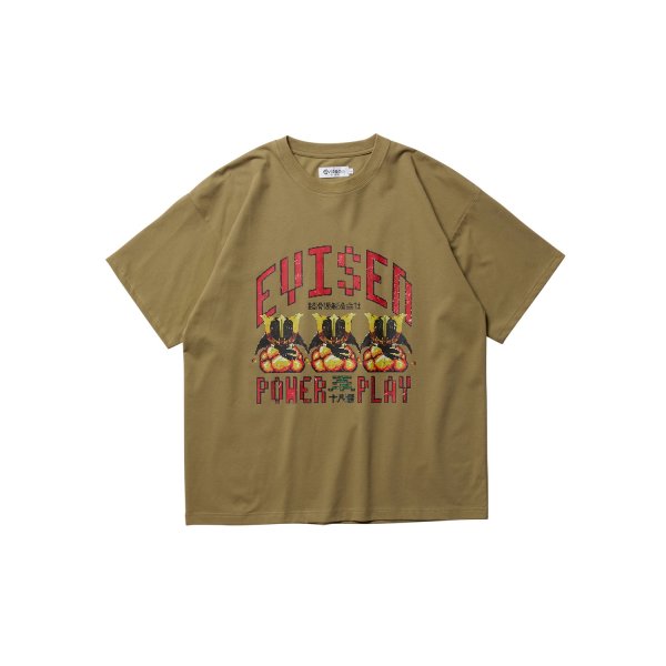 画像1: EVISEN "DOT POWER PLAY TECH TEE " - KHAKI (1)