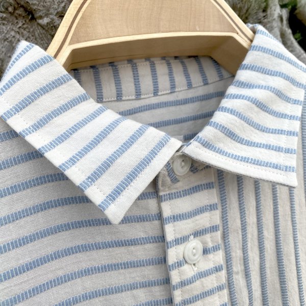 画像2: NOROLL " STRIPE S/S SHIRT " - BLUE (2)