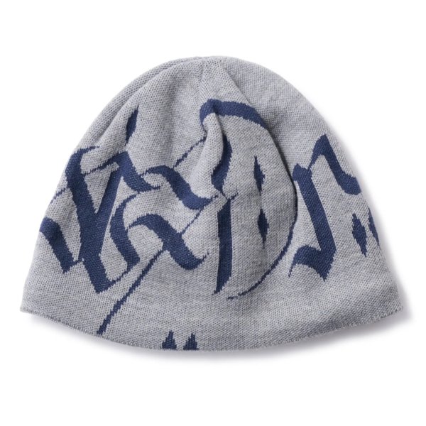 画像2: HELLRAZOR®︎ MOZYSKEY COLLECTION " LETTER BEANIE " - GREY (2)