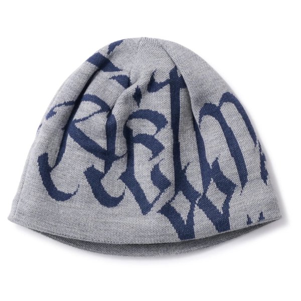 画像1: HELLRAZOR®︎ MOZYSKEY COLLECTION " LETTER BEANIE " - GREY (1)