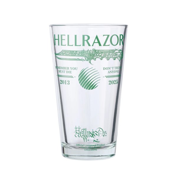 画像1: HELLRAZOR®︎ MOZYSKEY COLLECTION " DTA PINT GLASS " - CLEAR (1)