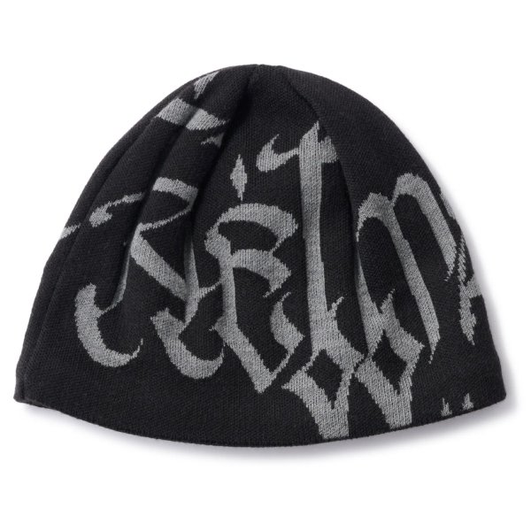 画像1: HELLRAZOR®︎ MOZYSKEY COLLECTION " LETTER BEANIE " - BLACK (1)