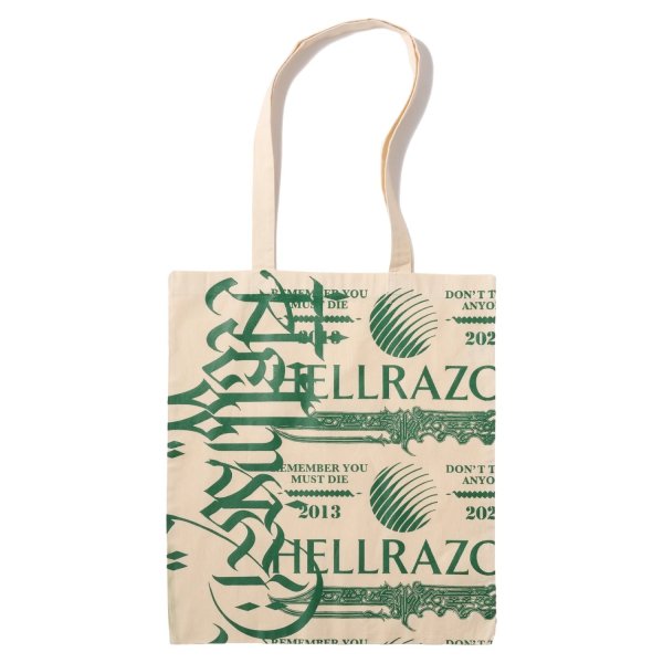 画像1: HELLRAZOR®︎ MOZYSKEY COLLECTION " LETTER TOTO BAG " - NATURAL (1)