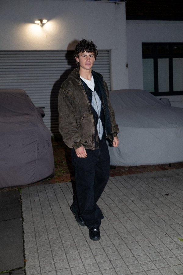 画像3: HODDLE " HDL HOODED QUILTED DENIM JACKET " - BROWN WASH (3)