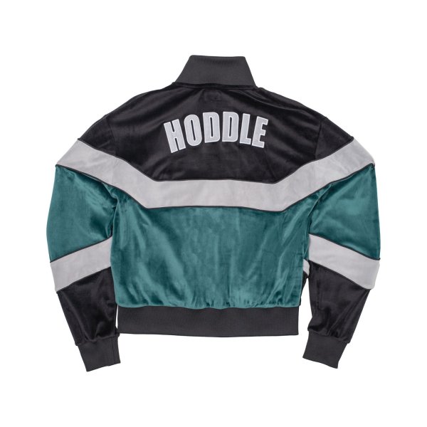 画像2: HODDLE " HDL VELOUR TRACK JACKET " - GREE / BLACK (2)