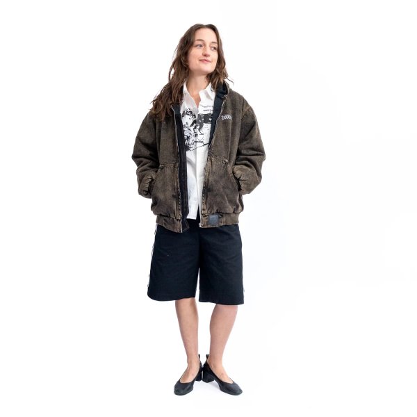 画像6: HODDLE " HDL HOODED QUILTED DENIM JACKET " - BROWN WASH (6)