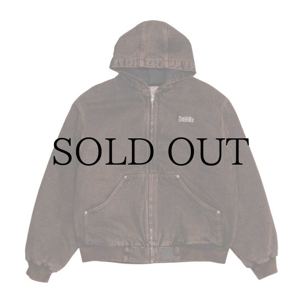 画像1: HODDLE " HDL HOODED QUILTED DENIM JACKET " - BROWN WASH (1)