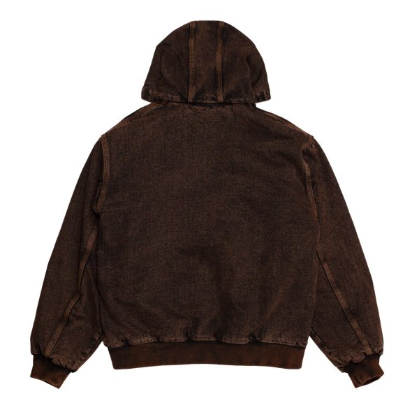 画像2: HODDLE " HDL HOODED QUILTED DENIM JACKET " - BROWN WASH (2)