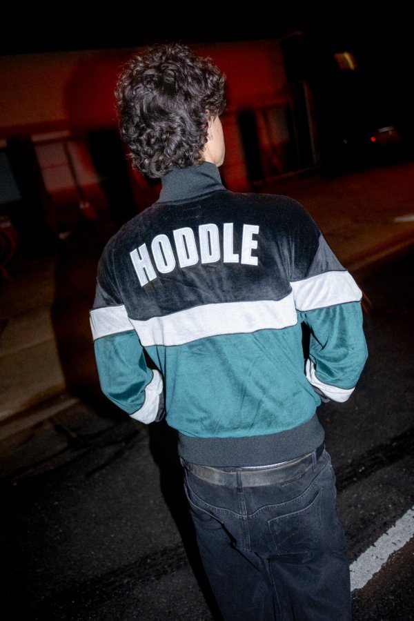 画像5: HODDLE " HDL VELOUR TRACK JACKET " - GREE / BLACK (5)