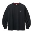 画像1: FTC " PIGMENT DYED SMALL LOGO L / S TOP " - BLACK (1)