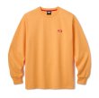画像1: FTC " PIGMENT DYED SMALL LOGO L / S TOP " - ORANGE (1)