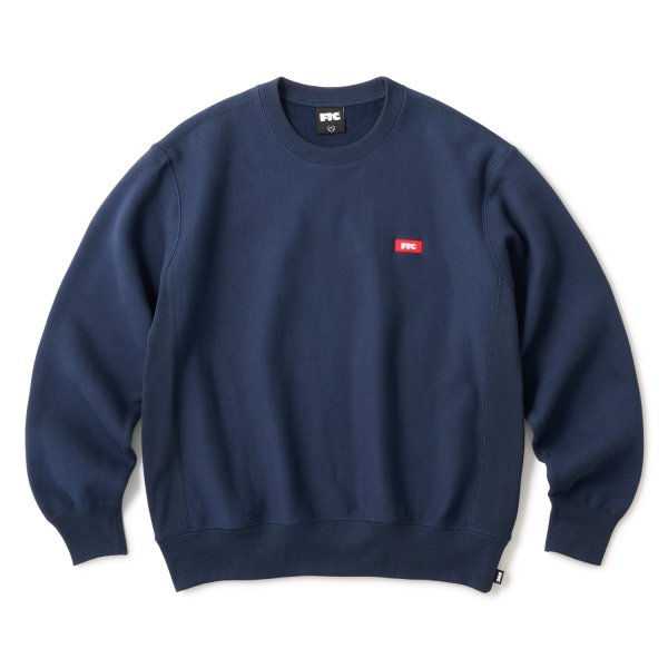 画像1: FTC " SMALL BOX LOGO CREW NECK " - NAVY (1)