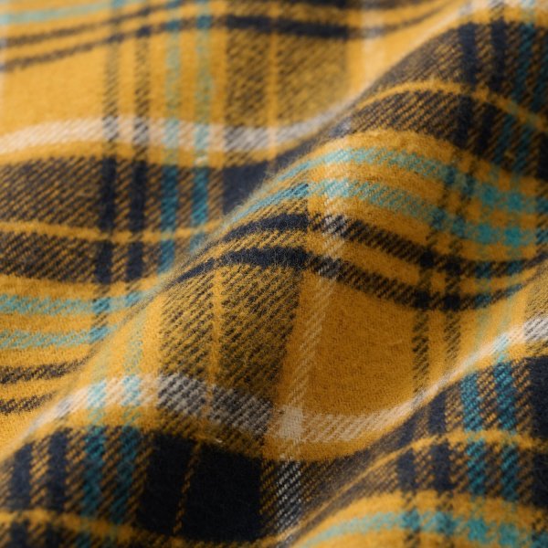 画像4: FTC " HEAVY PLAID NEL SHIRT " - YELLOW (4)