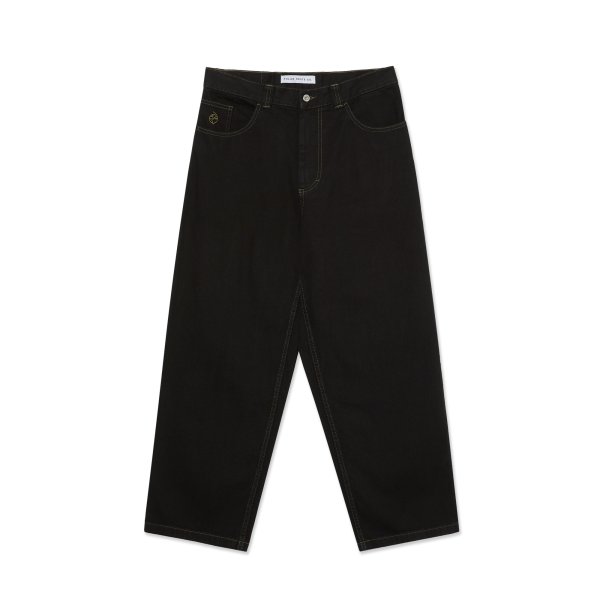画像1: POLAR SKATE CO. " BIG BOY DENIM PANTS " - BLACK / DARK OLIVE (1)