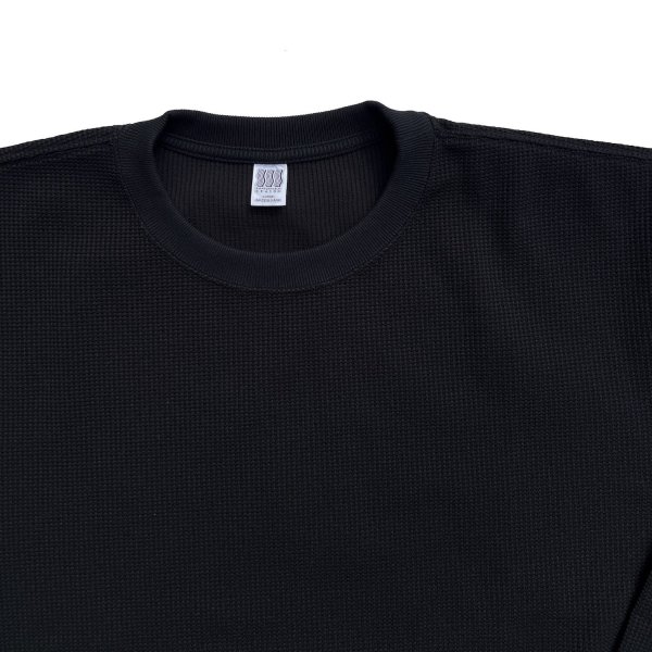 画像2: COMFORTABLE REASON " POLY WAFFLE SWEAT " - BLACK (2)