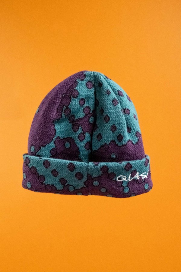 画像2: QUASI " DITHER BEANIE " - EGGPLANT (2)