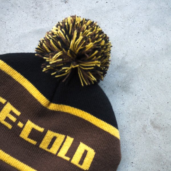 画像3: ANTIHERO " ICE COLD POM BEANIE " - BROWN / GOLD (3)