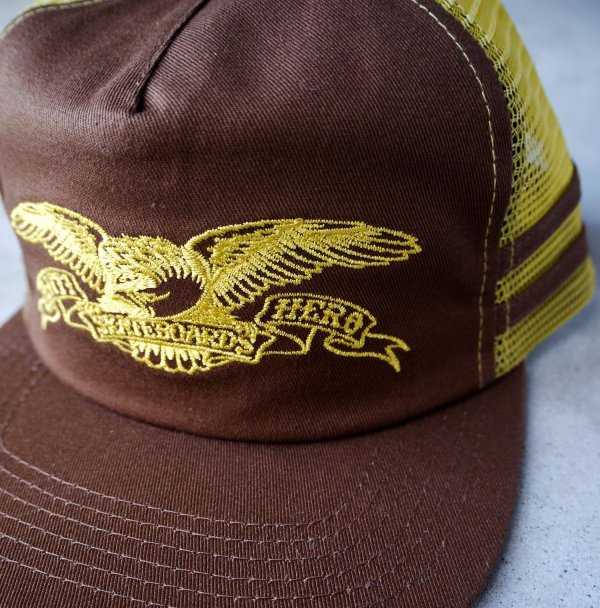画像1: ANTIHERO " BASIC EAGLE SNAPBACK MESH HAT " - BROWN / MASTERD (1)